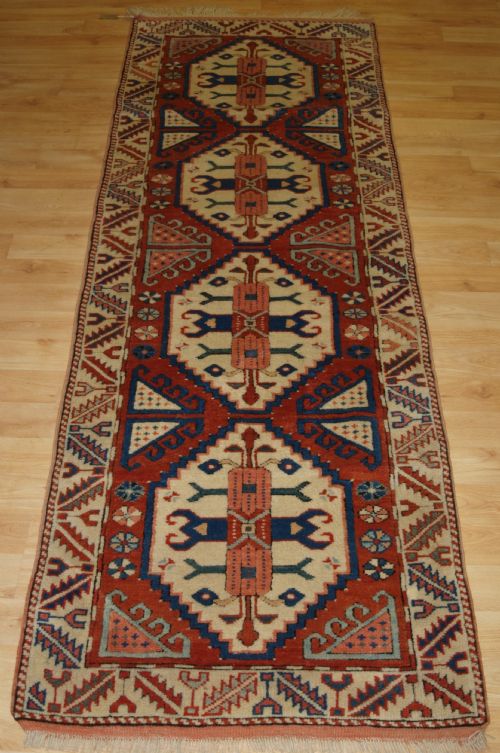 Old Turkish Bergama Region Village Runner, Traditional Design, Circa 1920/30.