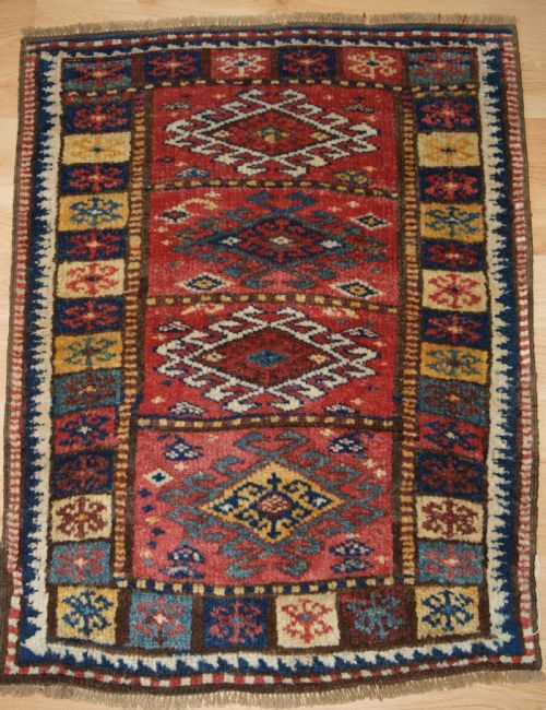Antique Kurdish Yastik, Excellent Colour, Circa 1900.