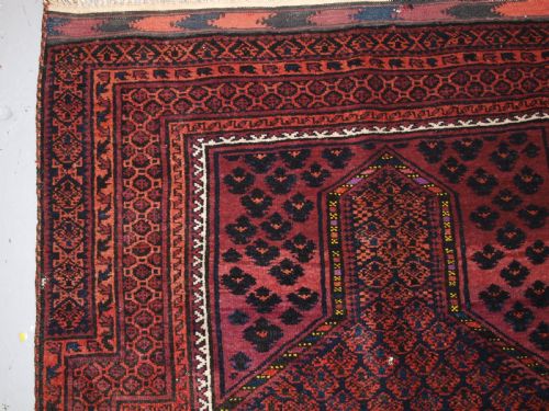 ANTIQUE TIMURI BALUCH PRAYER RUG WITH DOKHTAREQAZI DESIGN CIRCA 190020 - ADDITIONAL PHOTO 6