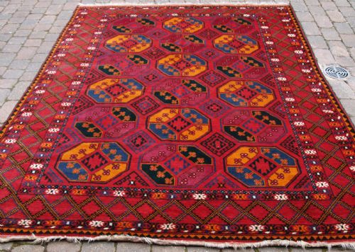 Antique Uzbek Turkmen Carpet, Good Colour and Condition, Circa 1900.
