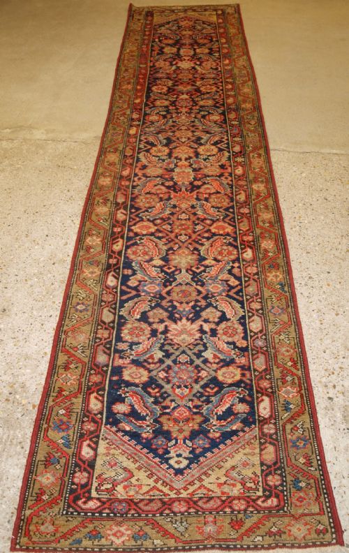 Antique Malayer Runner, Soft Colours, Herati Design, Circa 1900.
