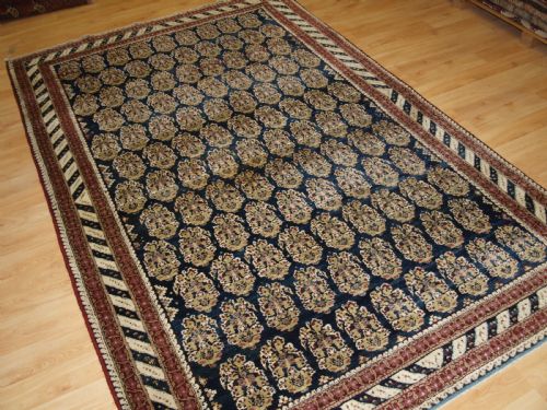 fig 1. ANTIQUE INDIAN AGRA RUG, BOTEH DESIGN, STRIKING BORDER, SUPERB CONDITION, CIRCA 1870/80.