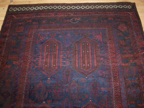 ANTIQUE WESTERN AFGHAN TIMURI BALUCH RUG DEEP RICH COLOURS CIRCA 1880 - ADDITIONAL PHOTO 3
