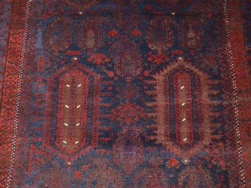 ANTIQUE WESTERN AFGHAN TIMURI BALUCH RUG DEEP RICH COLOURS CIRCA 1880 - ADDITIONAL PHOTO 8