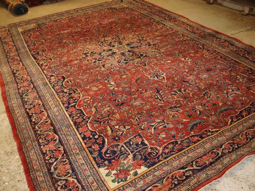 Antique Bijar Carpet of Outstanding Design and Colour, Country House Carpet, Circa 1880.