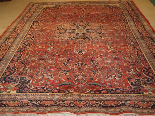 fig 1. ANTIQUE BIJAR CARPET OF OUTSTANDING DESIGN AND COLOUR, COUNTRY HOUSE CARPET, CIRCA 1880.