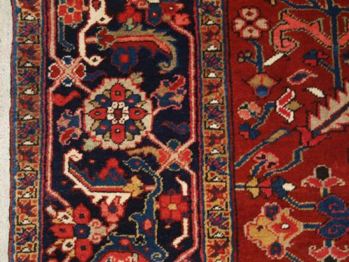 ANTIQUE HERIZ CARPET OF GOOD ROOM SIZE MEDALLION DESIGN CIRCA 1920 - ADDITIONAL PHOTO 2