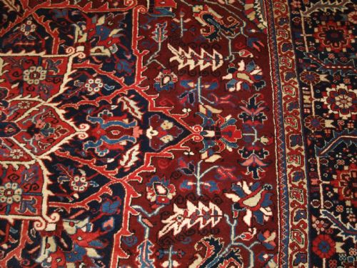 ANTIQUE HERIZ CARPET GREAT CONDITION AND LARGE SIZE CIRCA 1920 - ADDITIONAL PHOTO 11