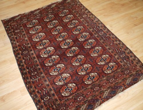 fig 1. ANTIQUE TEKKE TURKMEN RUG, GOOD FURNISHING EXAMPLE, CIRCA 1900.