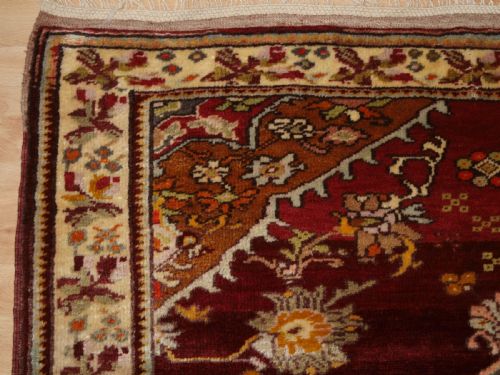 ANTIQUE TURKISH RUG FROM AVANOS IN CAPPADOCIA VERY SOFT WOOL CIRCA 190020 - ADDITIONAL PHOTO 2
