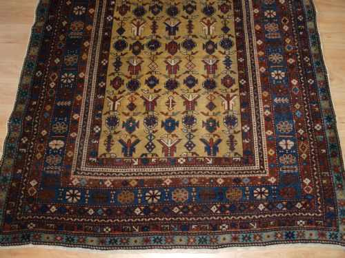 ANTIQUE CAUCASIAN ARMENIAN ERIVAN RUG ON A SCARCE YELLOW GROUND CIRCA 1900 - ADDITIONAL PHOTO 5