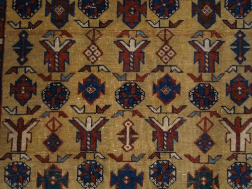 ANTIQUE CAUCASIAN ARMENIAN ERIVAN RUG ON A SCARCE YELLOW GROUND CIRCA 1900 - ADDITIONAL PHOTO 7