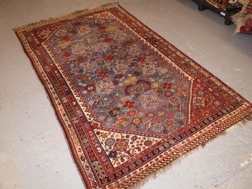 ANTIQUE TRIBAL QASHQAI RUG OF UNUSUAL DESIGN CIRCA 1880 - ADDITIONAL PHOTO 1