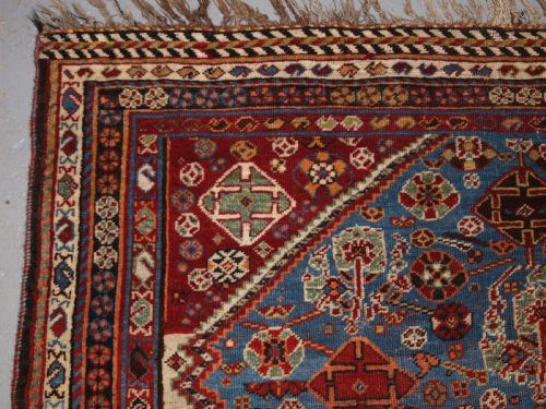 ANTIQUE TRIBAL QASHQAI RUG OF UNUSUAL DESIGN CIRCA 1880 - ADDITIONAL PHOTO 2
