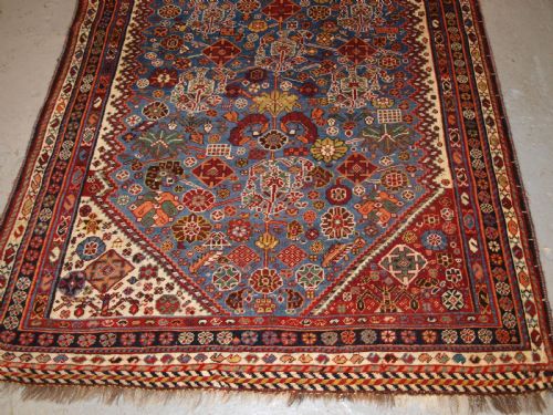 ANTIQUE TRIBAL QASHQAI RUG OF UNUSUAL DESIGN CIRCA 1880 - ADDITIONAL PHOTO 6