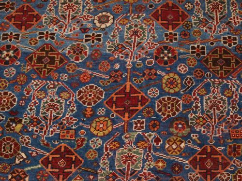 ANTIQUE TRIBAL QASHQAI RUG OF UNUSUAL DESIGN CIRCA 1880 - ADDITIONAL PHOTO 9