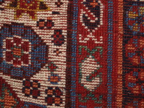 ANTIQUE TRIBAL QASHQAI RUG OF UNUSUAL DESIGN CIRCA 1880 - ADDITIONAL PHOTO 12