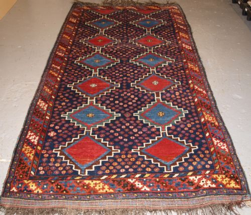 Antique Luri Tribal Long Rug, Bold Design and Colour, Circa 1900/20.