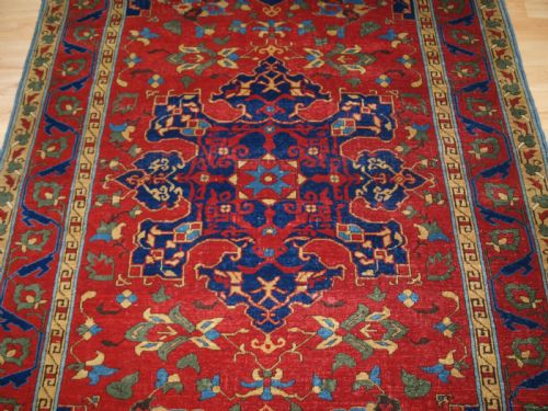 ANTIQUE TURKISH STAR USHAK DESIGN RUG BEAUTIFUL EXAMPLE CIRCA 190020 - ADDITIONAL PHOTO 4