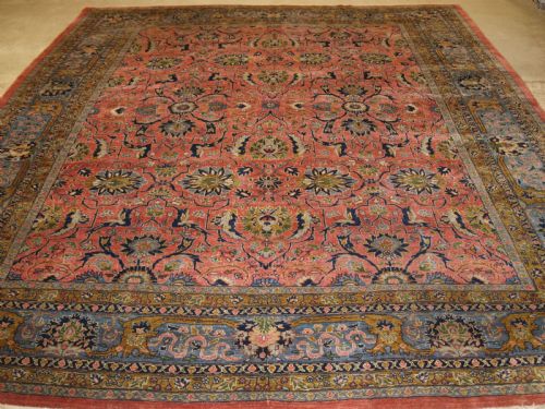 fig 1. ANTIQUE TABRIZ CARPET, SOFT PASTEL COLOURS, CIRCA 1900.