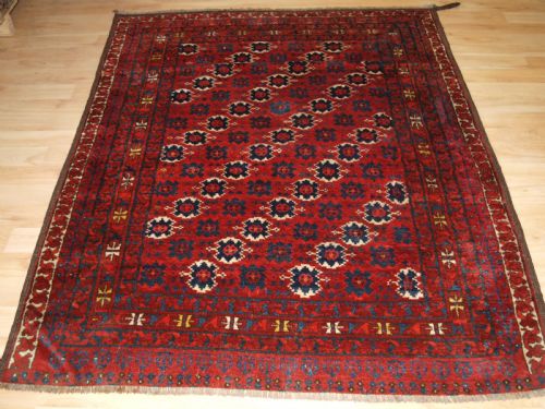 Antique Afghan Turkmen Ensi, Door Hanging Rug, Unusual Design, Circa 1900/20.