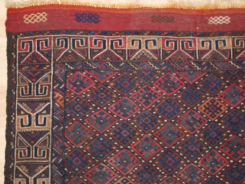 ANTIQUE KURDISH SOUMAK KILIM BY THE QUCHAN KURDS CIRCA 1900 - ADDITIONAL PHOTO 2