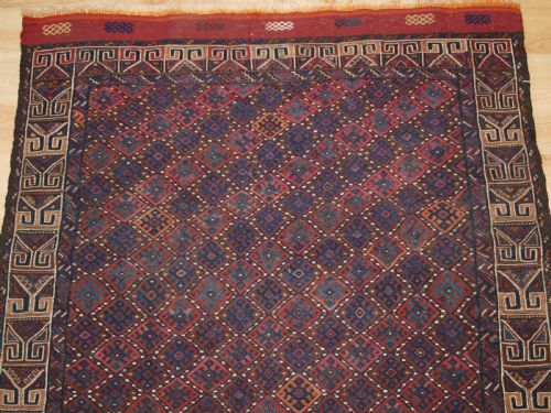 ANTIQUE KURDISH SOUMAK KILIM BY THE QUCHAN KURDS CIRCA 1900 - ADDITIONAL PHOTO 3