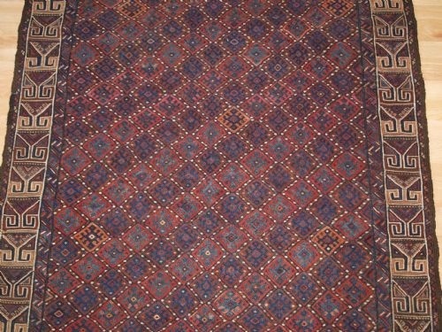 ANTIQUE KURDISH SOUMAK KILIM BY THE QUCHAN KURDS CIRCA 1900 - ADDITIONAL PHOTO 4
