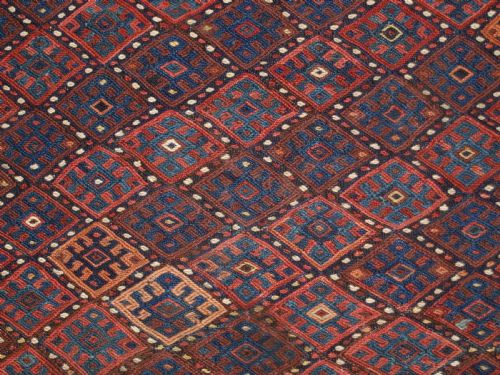 ANTIQUE KURDISH SOUMAK KILIM BY THE QUCHAN KURDS CIRCA 1900 - ADDITIONAL PHOTO 9