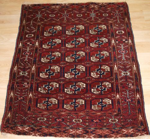 Antique Tekke Turkmen Rug of Small Size, Circa 1900.