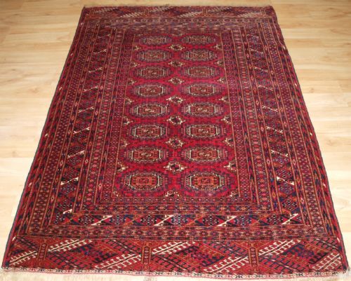 Antique Tekke Turkmen Rug with Salor Guls, Circa 1900.