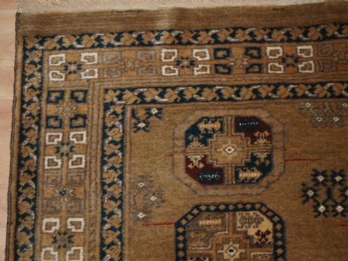 fig 1. OLD FADED AFGHAN RUG WITH ERSARI TURKMEN DESIGN, CIRCA 1920/30.