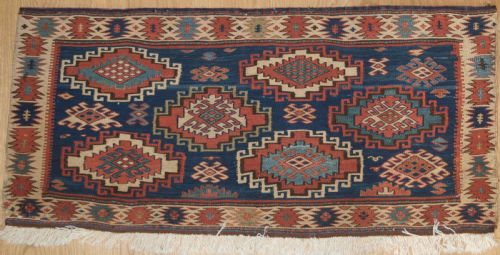 Antique Shahsavan or South Caucasian Soumak Mafrash Panel, Circa 1890.