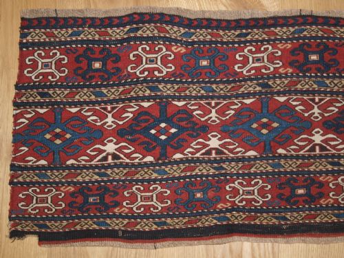 fig 1. ANTIQUE SHAHSAVAN OR SOUTH CAUCASIAN SOUMAK MAFRASH PANEL, CIRCA 1890.