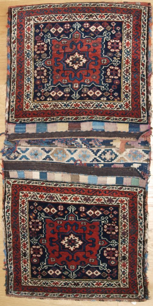 Antique South Caucasian or Shahsavan Khorjin Saddlebags, Circa 1890.