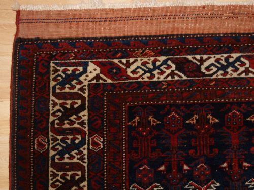 ANTIQUE KURDISH KELLEH LONG RUG WITH DRAGON BORDER CIRCA 1900 - ADDITIONAL PHOTO 3