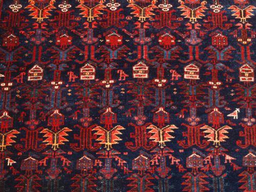 ANTIQUE KURDISH KELLEH LONG RUG WITH DRAGON BORDER CIRCA 1900 - ADDITIONAL PHOTO 8