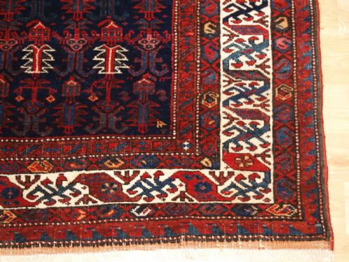 ANTIQUE KURDISH KELLEH LONG RUG WITH DRAGON BORDER CIRCA 1900 - ADDITIONAL PHOTO 9