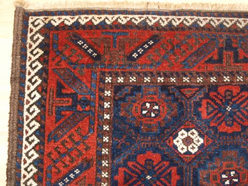 ANTIQUE BALUCH RUG WITH MINA KHANI LATTICE DESIGN CIRCA 1900 - ADDITIONAL PHOTO 2