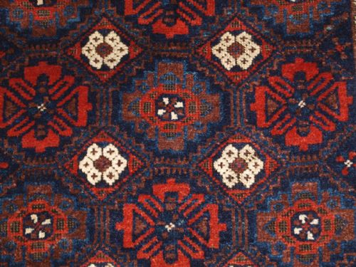 ANTIQUE BALUCH RUG WITH MINA KHANI LATTICE DESIGN CIRCA 1900 - ADDITIONAL PHOTO 6