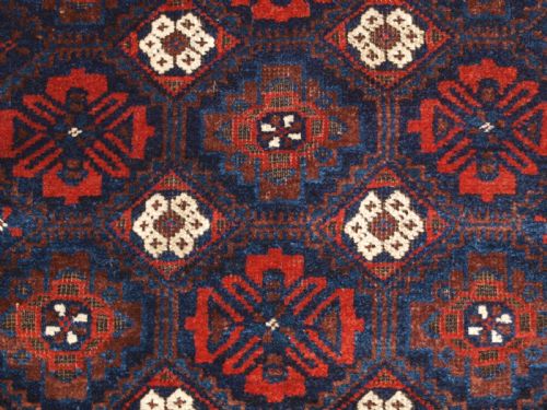 ANTIQUE BALUCH RUG WITH MINA KHANI LATTICE DESIGN CIRCA 1900 - ADDITIONAL PHOTO 7