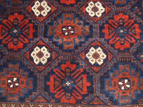 ANTIQUE BALUCH RUG WITH MINA KHANI LATTICE DESIGN CIRCA 1900 - ADDITIONAL PHOTO 8