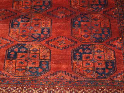 ANTIQUE AFGHAN ERSARI TURKMEN MAIN CARPET SUPERB CONDITION AND COLOUR CIRCA 1890 - ADDITIONAL PHOTO 10