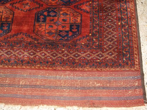 ANTIQUE AFGHAN ERSARI TURKMEN MAIN CARPET SUPERB CONDITION AND COLOUR CIRCA 1890 - ADDITIONAL PHOTO 12