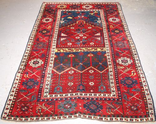 Antique Turkish Village Prayer Rug, Konya Region, Circa 1900.