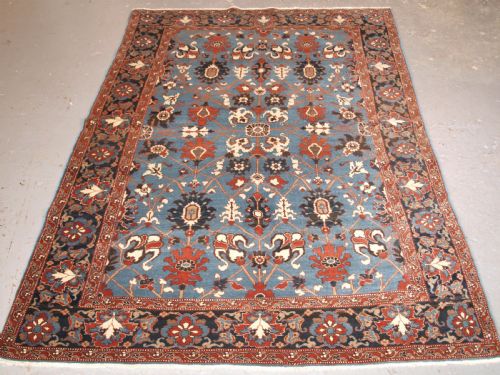 Antique Tabriz Rug with Safavid Inspired Vase Design, Circa 1920.