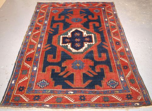 Antique Caucasian Kuba Region Rug with Gymyl Design, Circa 1900.