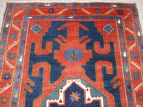fig 1. ANTIQUE CAUCASIAN KUBA REGION RUG WITH GYMYL DESIGN, CIRCA 1900.