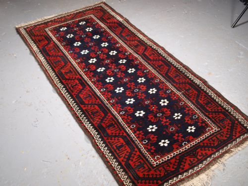 fig 1. ANTIQUE BALUCH RUG WITH MINA KHANI DESIGN, EXCELLENT CONDITION, CIRCA 1900.