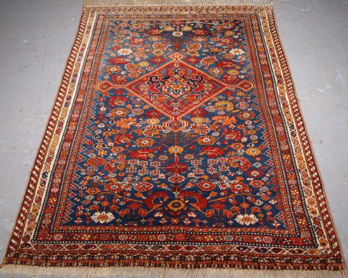 Antique Tribal Qashqai Rug, Excellent Colour and Condition, Circa 1880.